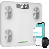 Tunturi Smart Scale - Balance - Bluetooth - Poids utilisateur jusqu'à 180 kg - Balance personnelle avec application - incluant l'analyse corporelle