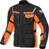 Berik Veste textile de moto Torino Waterproof, noir/orange, 48