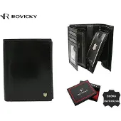 Rovicky Grand portefeuille en cuir pour homme -