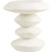 Ebuy24 Inge table basse table d’appoint Ø36 cm blanche.