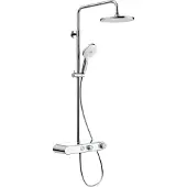 Duravit Shower Systems système de douche Shelf 1050 thermostat de douche, 2 consommateurs, chrome/blanc ultra-brillant, TH4380008005