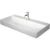 Duravit DuraSquare lavabo sans trop-plein 1 trou de robinetterie 100x47cm avec valve d'évacuation et cache en céramique blanc 2353100041