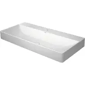 Duravit DuraSquare lavabo sans trop-plein 1 trou de robinetterie 100x47cm avec valve d'évacuation et cache en céramique blanc 2353100041