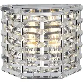Elstead Lighting Applique murale glamour Shoal, nickel poli, 2xE27x60W, cristal, dimensions : 25,8 x 30,6 x 15,3 cm, IP20, Elstead