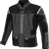 Büse Grado Pro veste textile imperméable pour moto, gris foncé/noir, 56