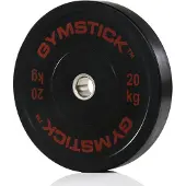 Gymstick 20kg Olympic Bumper Plate Noir 20 kg