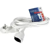 REV RITTER Verlängerungskabel 3m Flachstecker weiss 350160 4006341704740