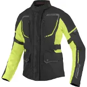 Bogotto Azury 2in1 blouson textile moto étanche pour femme, noir/néon, 2XL