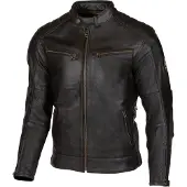Merlin Veste de moto en cuir Chase II D3O, noire, taille 40