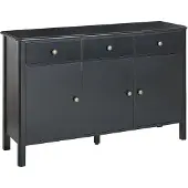Beliani Commode À 3 Portes Noire Olate