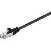 Goobay Câble patch CAT 5e, F/UTP, noir, 25 m - Conducteur en aluminium recouvert de cuivre (CCA)