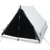 vidaXL Tente de camping cunéiforme 2 personnes blanche obscurcie étanche à l'eau
