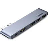UGREEN Adaptateur Hub Cm251, 2Xusb_C Do 3X Usb 3.0, Hdmi,