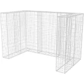 vidaXL Gabion basket double bin enclosure 180x100x120 cm acier