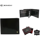 Rovicky Grand portefeuille en cuir pour homme sans fermoir -