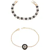 Faina Bracelet or / noir / transparent