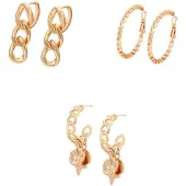 Faina Boucles d'oreilles turquoise / or