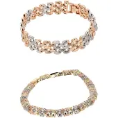 Faina Bracelet or / or rose / argent