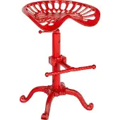 CLP Tabouret de bar Butch, réglable en hauteur, rouge