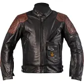 Helstons Veste en cuir Chuck, couleur noire, taille L, pour homme