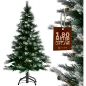 Casaria Sapin de Noël artificiel 180 cm pré-décoré