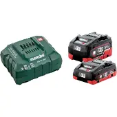 Metabo Akku Basis-Set 18 V LiHD 1 x 4.0 Ah + 1 x 5.5 Ah mit Akku Ladegerät