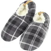 Normani Pantoufle 'Karo' gris / blanc