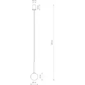 Nowodvorski Lighting Suspension KARO noir-blanc-doré 1xG9x12W en verre, dimensions : 125x16x16 cm, IP20, Lighting