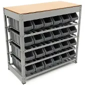 HBM Cabinet, stockage, rack avec 24 bacs de stockage