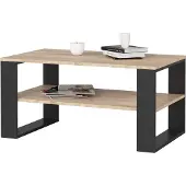 Akord Table Basse Alex Chêne Sonoma/Noir 92X53X45