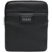 GUESS Hommes, Sac, Smart Crossbody Flat Scale, Noir