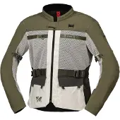 IXS Venture-BigAir 1.0, veste en textile ,Olive/Gris Clair/Noir ,L