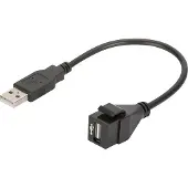 Digitus Module USB 2.0 Keystone avec câble de 16 cm (femelle/mâle)