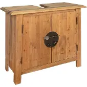 vidaXL Ensemble de salle de bain 5 pièces pin recyclé massif