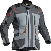 Lindstrands Veste textile imperméable pour moto Myrvik, gris/orange, 58