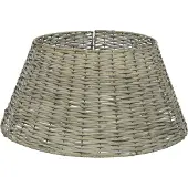 Christmas Decoration Support pour sapin de Noël Manschette Osier Gris 3 pièces
