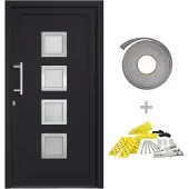 vidaXL Porte d'entrée anthracite 108x200 cm