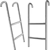 Monzana Échelle pour trampoline 66 cm à 2 marches en métal