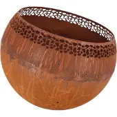 Esschert Design Bol à feu boule moucheté Rouille