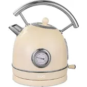 Moa Bouilloire électrique - Retro - 2200W – 1,8 L – Acier inoxydable – Crème pastel