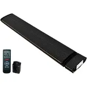Quality Heating Chauffage infrarouge pour terrasse noir Chauffage réglable avec 1800 - 2400Watt - 2400 Watt