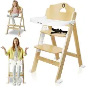 Lionelo Chaise Haute Floris - White Natural