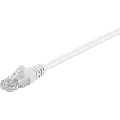 Goobay Câble patch CAT 5e, U/UTP, blanc, 50 m - Conducteur en aluminium recouvert de cuivre (CCA)