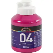 Creativ Company Peinture acrylique pailletée pour enfants - rose, 500ml