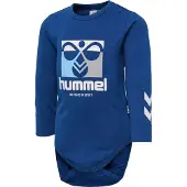 Hummel Barboteuse / body bleu / gris clair / blanc