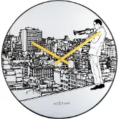Nextime - 8191 - Horloge Murale - 40cm - blanc - Trumpet City
