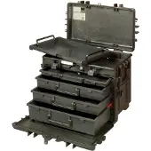 Bahco Valise Rigide Avec Roues Avec Poignée Télescopique Et 4 Tiroirs De 150 L 600 Mmx400 Mmx470 Mm