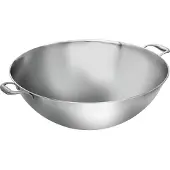 Bartscher XXL poêle pour wok acier inoxydable, Ø 510 mm, 22 litres, W510F, fond plat, 105731