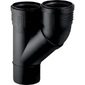 Geberit Vertriebs GmbH Dérivation parallèle Silent-PP 45 degrés, avec manchons DN100/100