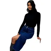 Salsa Jeans Jupe Secret Front Pockets Push In